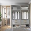 Guarda-roupa Modulado 2 Peças sem Portas Jade Cabecasa Madeiramadeira Cinza Urbano