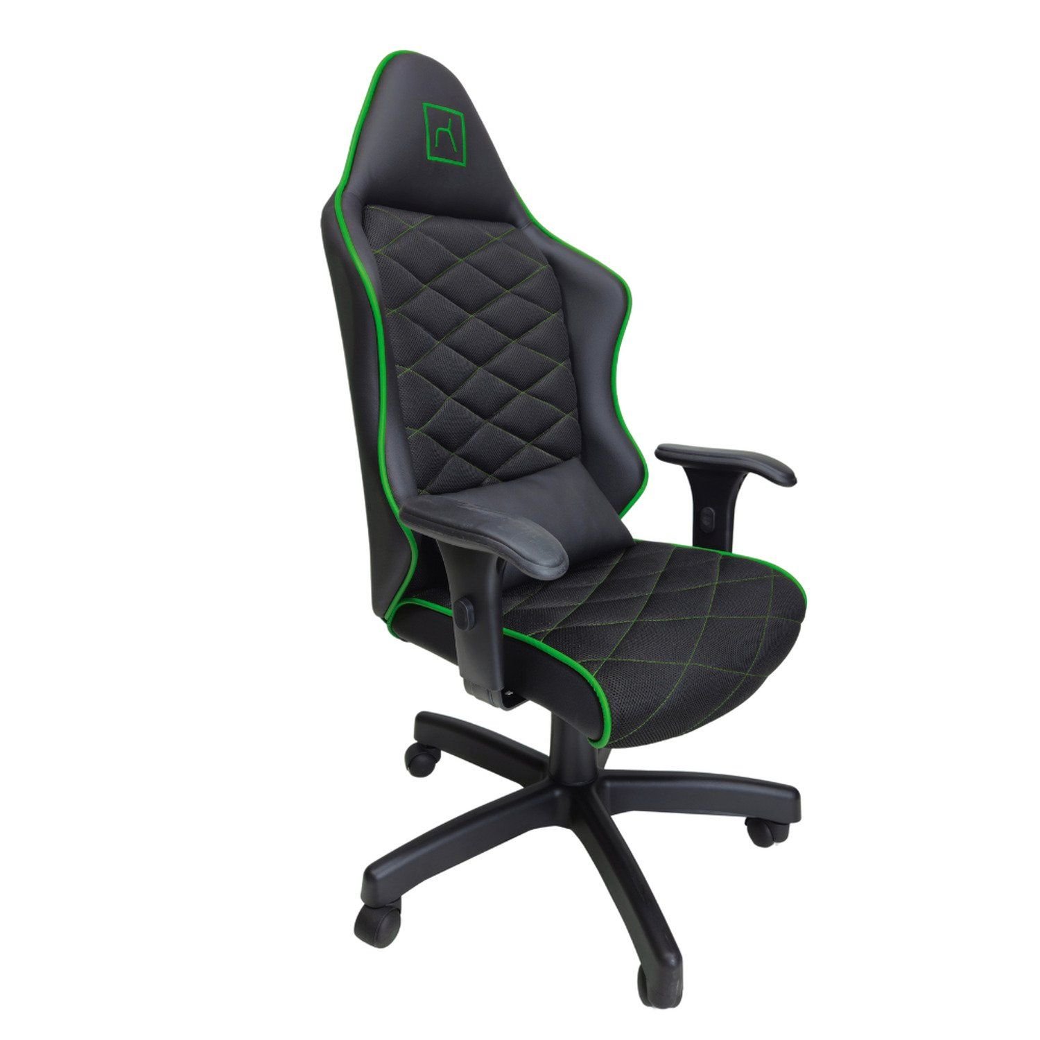 Cadeira Para Escritório Gamer De Couro Verde