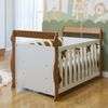 Berço 3 em 1 com Regulagem de Altura 100% Mdf Star Branco/Amadeirado