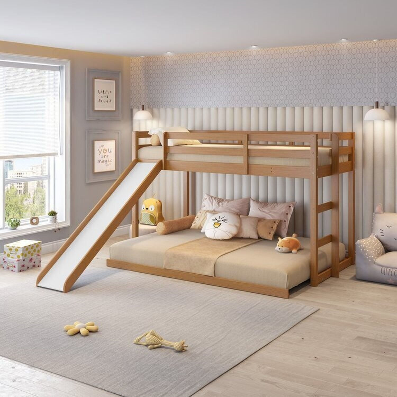 Beliche Infantil Montessoriana Extensível Family com escorregador ...
