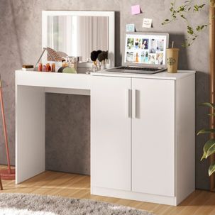 Penteadeira Multiuso 100% MDF 2 Portas Branco