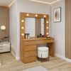Penteadeira Camarim  100% MDF 184 X 136cm Anne Naturalle