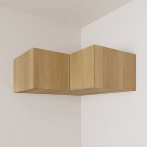 Ponte Canto Reto Modular 95cm 2 Portas Jade CabeCasa MadeiraMadeira Avelã