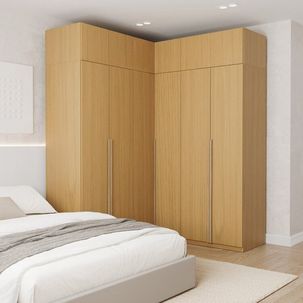 Guarda-roupa Modulado 6 Peças 12 Portas Jade CabeCasa MadeiraMadeira Avelã