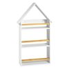 Prateleira Casinha 106x68x10cm Infantil Branco/Amêndoa