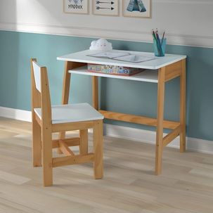 Cadeira Juvenil Mufasa 65x32,5x31,5 Cm Amêndoa/Verde