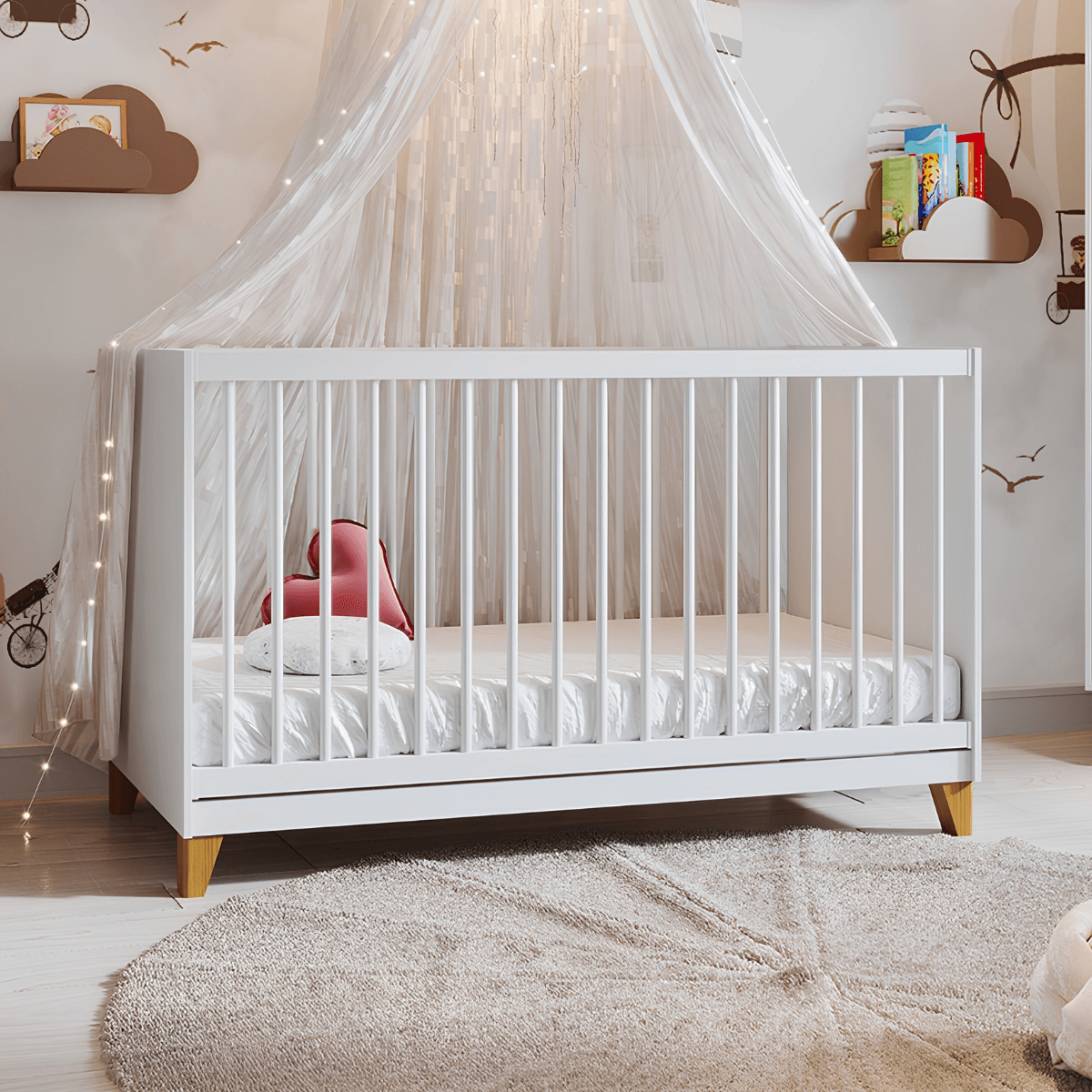 Berço Simples 80,5x66x132,4 Cm Magia Branco