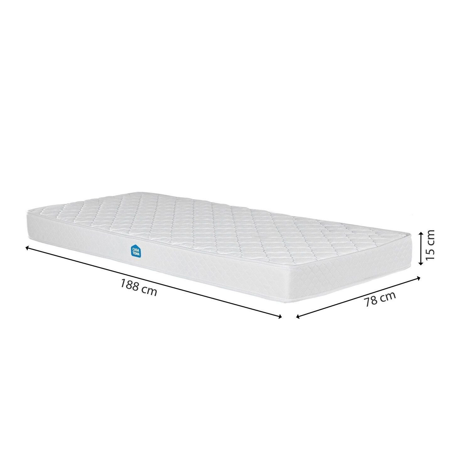 Colchão de Solteiro para Cama Auxiliar Nuvem D23 188 x 78 x 15cm ...