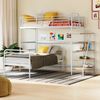 Conjunto Cama Alta com Cama Solteiro em Aço Infantil / Juvenil Teko Casatema Branco Fosco /Álamo