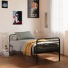 Cama Solteiro em Aço Infanfil/juvenil Teko Casatema Preto Fosco / Álamo
