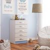 Cômoda para Quarto Infantil 5 Gavetas Maxi Branco/Azul