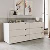 Cômoda 6 Gavetas 63,1x150,1x46 Cm Porto Branco/Creme