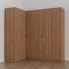 Guarda Roupa Modulado de Canto 6 Portas 3 Peças Hera CabeCasa MadeiraMadeira Louro/Preto/Preto