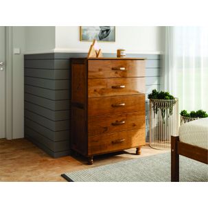 Cômoda 05 Gavetas Evidence Panamá Imbuia Brilho Imbuia Brilho