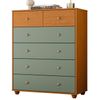 Cômoda 6 Gavetas Vittoria 110x90x41 Cm Cinamomo/Sálvia