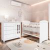 Quarto de Bebê Completo 100% MDF Eloá Branco