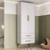 Guarda-roupa Infantil Encanto Espresso Móveis Branco