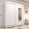 Guarda-roupa Infantil 2 Portas de Correr Espelho Flex Color 160cm 100% Mdf Fantelli Espresso Móveis Branco