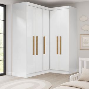 Guarda-roupa Infantil 5 Portas Jasmim Branco