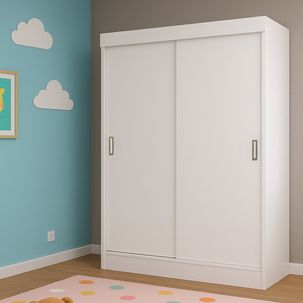 Guarda-roupa Infantil 2 Portas de Correr Helena Branco