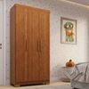 Guarda-roupa Infantil 3 Portas 82,60cm X 188cm 100% Mdf Stellari Espresso Móveis Cinamomo