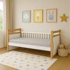 Cama Infantil 100% Mdf Vicky Espresso Móveis Branco Brilho/Amêndoa