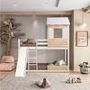 Beliche Montessoriano Club House Wood com Escorregador Casatema Natural/Branco