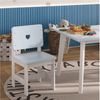 Cadeira Infantil em Madeira Maciça 29cm X 57,5 Sofia Branco/ Azul