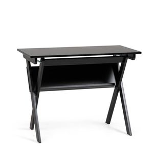 Escrivaninha Dobrável em MDF e Madeira Maciça 100cm Artic Preto