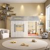 Cama Infantil Montessoriana Cabana Pkolino Off White/Cinza Claro
