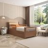 Bicama Solteiro Infantil Reversível Led com Rattan Grade em Palito Wave Casatema Freijó