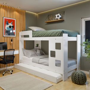 Treliche 100% MDF com Prateleira Vegas Branco