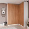 Guarda Roupa Modulado de Canto 5 Portas 3 Peças Hera CabeCasa MadeiraOriginals Branco Geada/Louro