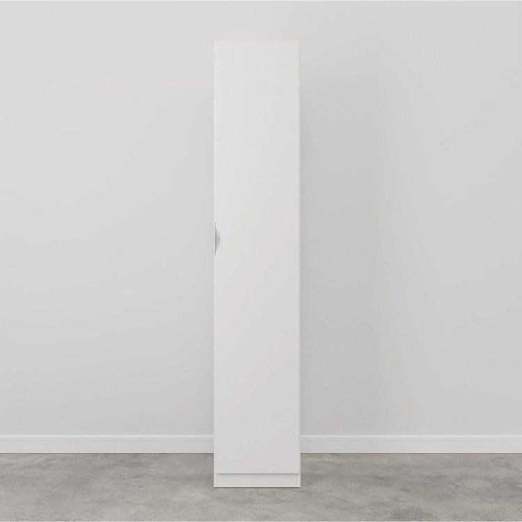 Guarda Roupa 1 Porta 4 Gavetas 1 Cabideiro Hera CabeCasa MadeiraOriginals Branco Geada/Cinza