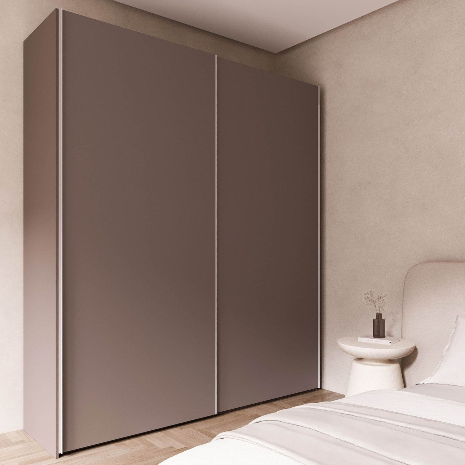 Guarda Roupa Modulado 100% MDF 2 Portas de Correr Orion CabeCasa MadeiraOriginals Mocha