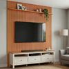 Rack com Painel Ripado TV até 75 Polegadas Madeira Maciça Aloe Ananda CabeCasa MadeiraOriginals nature / Off white