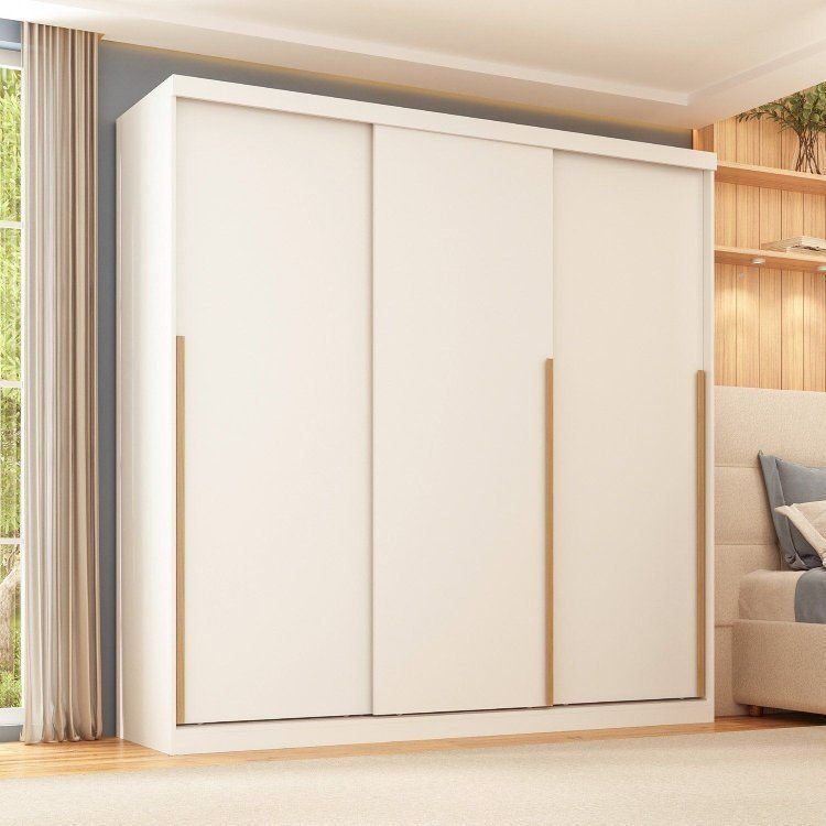 Guarda-roupa 3 Portas de Correr Jade CabeCasa MadeiraOriginals Branco