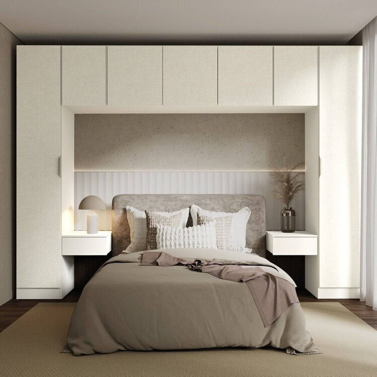 Guarda-roupa Modulado 7 Peças com 7 Portas Orion CabeCasa MadeiraOriginals Aveia/Linho