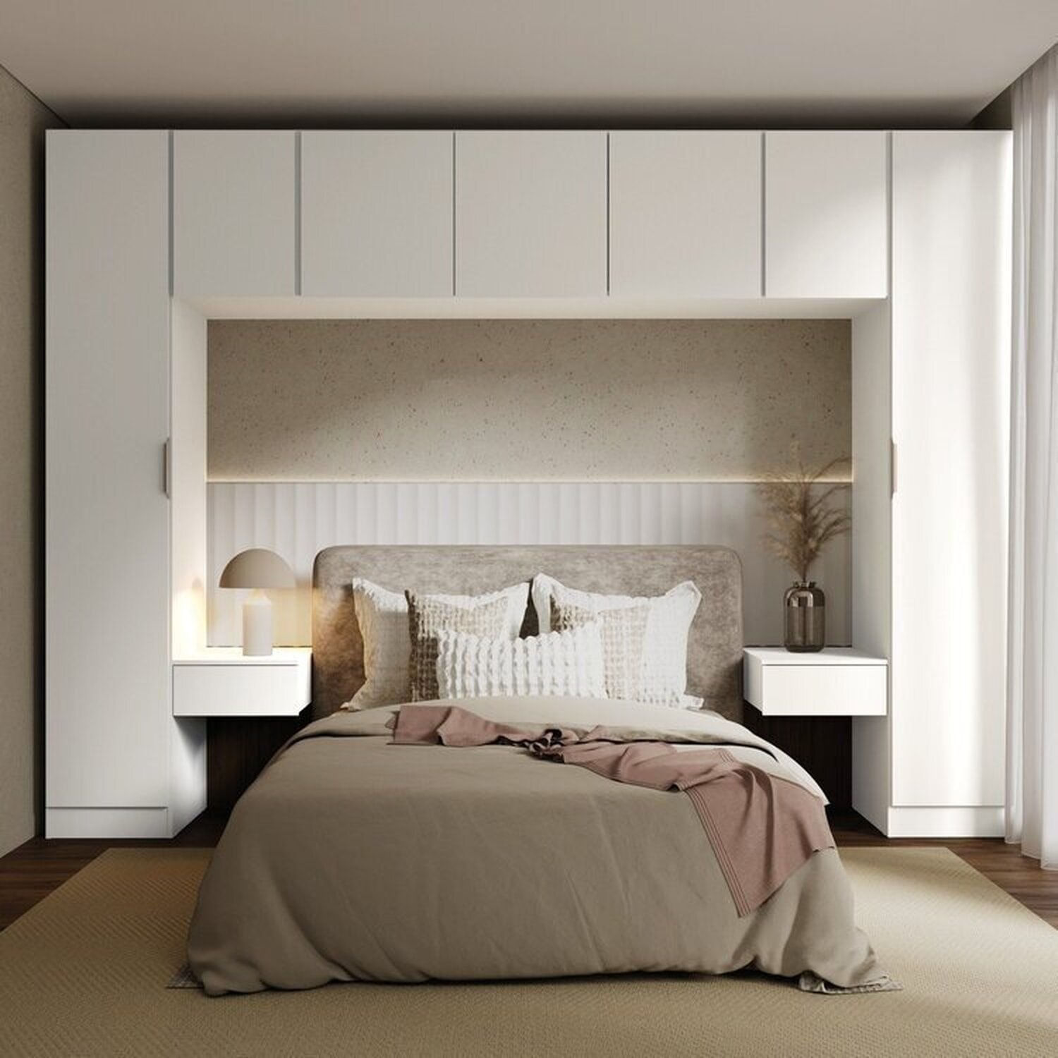 Guarda-roupa Modulado 7 Peças com 7 Portas Orion CabeCasa MadeiraOriginals Aveia