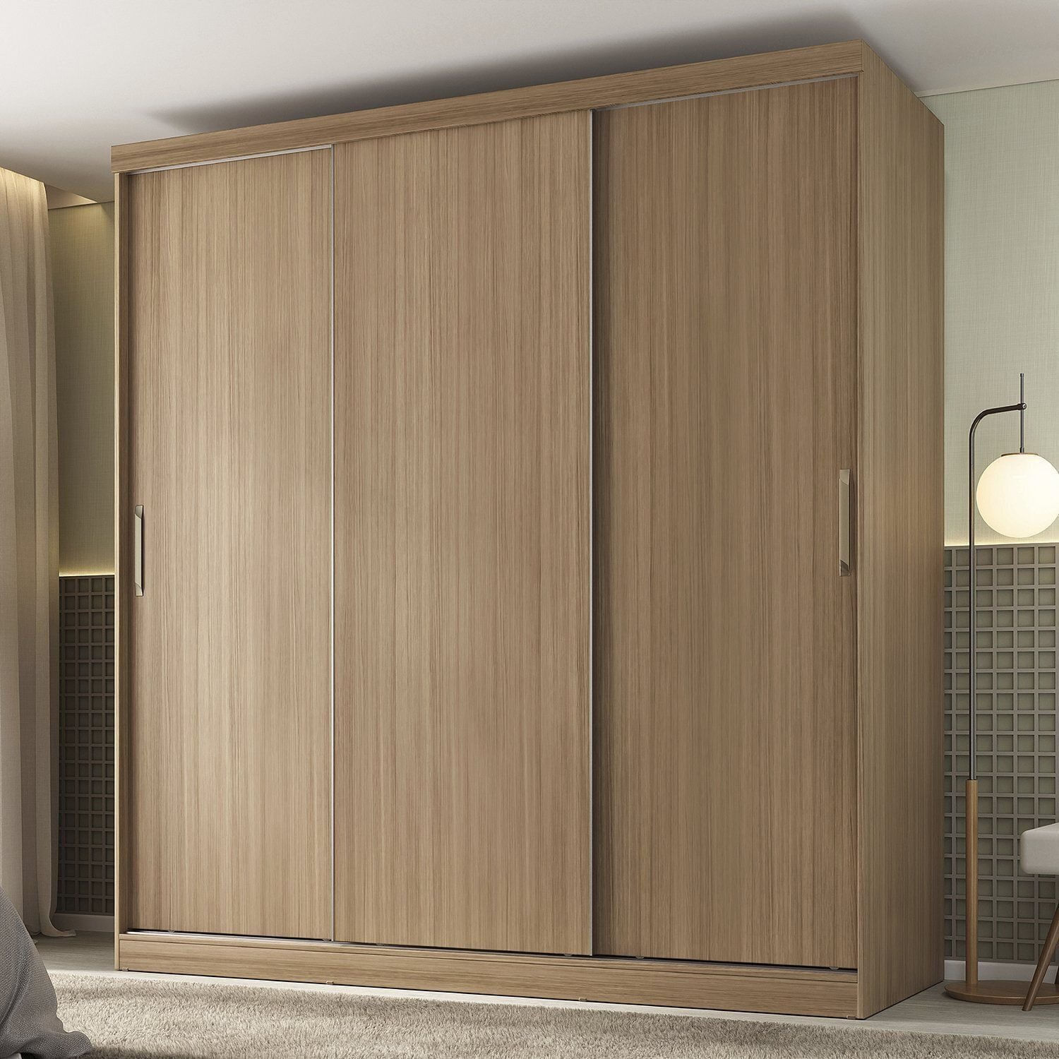 Guarda-Roupa 3 Portas Araçá CabeCasa MadeiraOriginals Nogueira