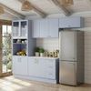 Cozinha Modulada 5 Peças 2 Aéreo 2 Balcão com Tampo 1 Cristaleira Marselha CabeCasa MadeiraOriginals Azul/Sereno Azul Sereno