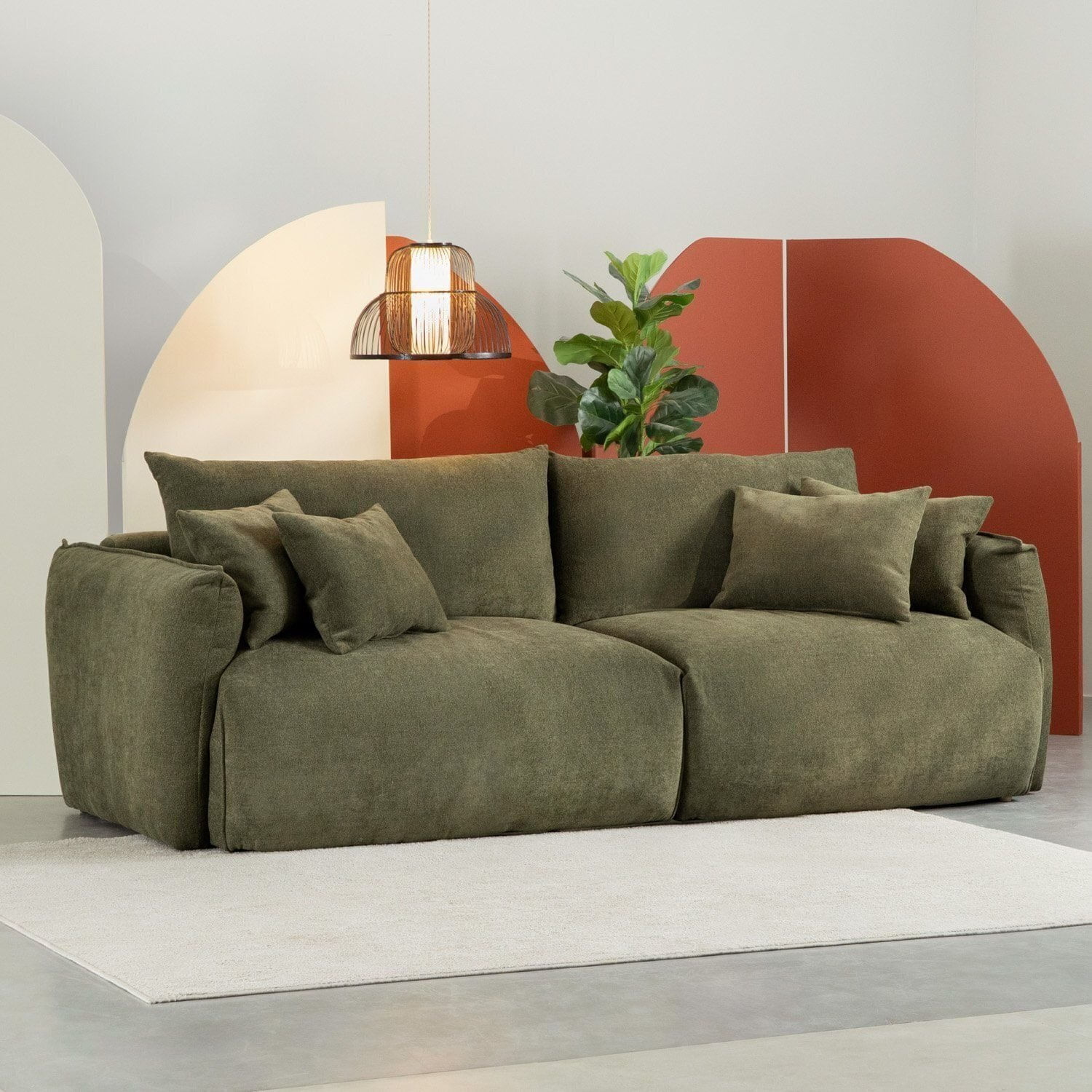 Sofá 2 Lugares 220cm Comfy CabeCasa MadeiraOriginals Verde