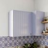 Armário Aéreo Canto Reto 2 Portas Marselha CabeCasa MadeiraOriginals Azul/Sereno Azul Sereno