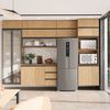 Cozinha Modulada 10 Peças 7 Aéreos 1 Balcão 1 Torre 1 Cristaleira Nara CabeCasa MadeiraOriginals Marrom/Avena Avena