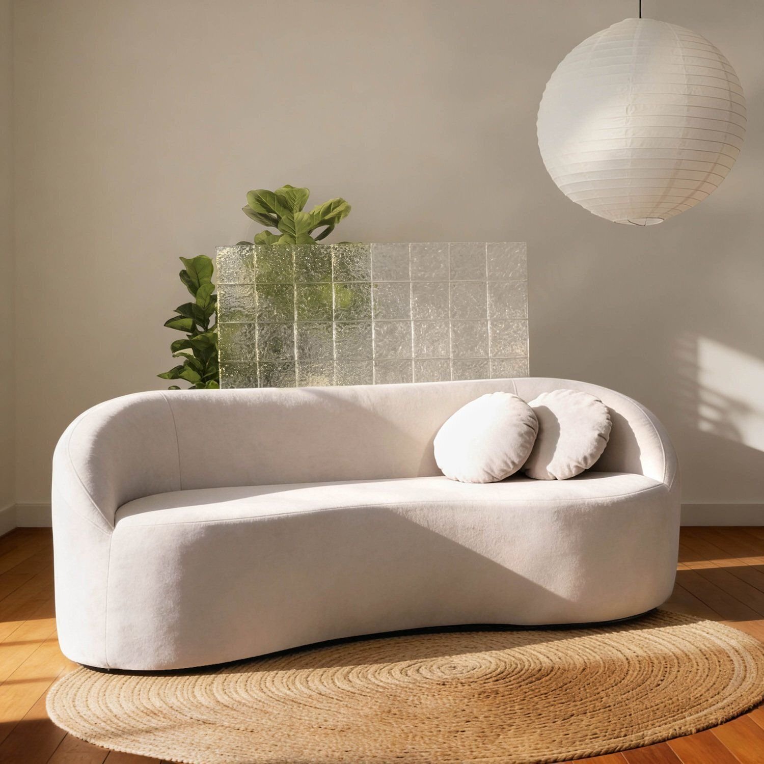 Sofá 2 Lugares Orgânico 160cm Fava CabeCasa MadeiraOriginals OFFWHITE