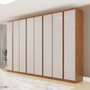 Guarda-Roupa Modulado 4 Peças 8 Portas Arani CabeCasa MadeiraOriginals Marrom/Cinamomo/Offwhite Cinamomo/Offwhite