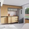 Cozinha Modulada 5 Peças 3 Aéreos 1 Balcão 1 Paneleiro Nara CabeCasa MadeiraOriginals Marrom/Avena Avena