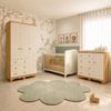 Quarto de Bebê Completo Berço, Guarda-Roupa e Cômoda MDF Mimo Espresso Móveis Bege/Off White/Amêndoa OFF-WHITE/AMÊNDOA
