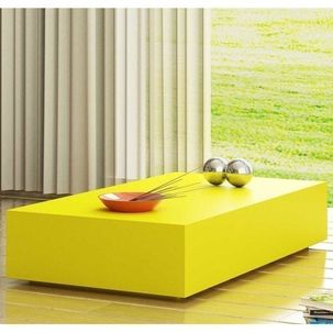 Mesa de Centro Retangular Uvim Amarelo