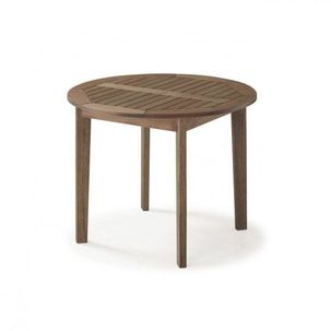 Mesa em Madeira Maciça Redonda 90cm Primavera Stain Castanho